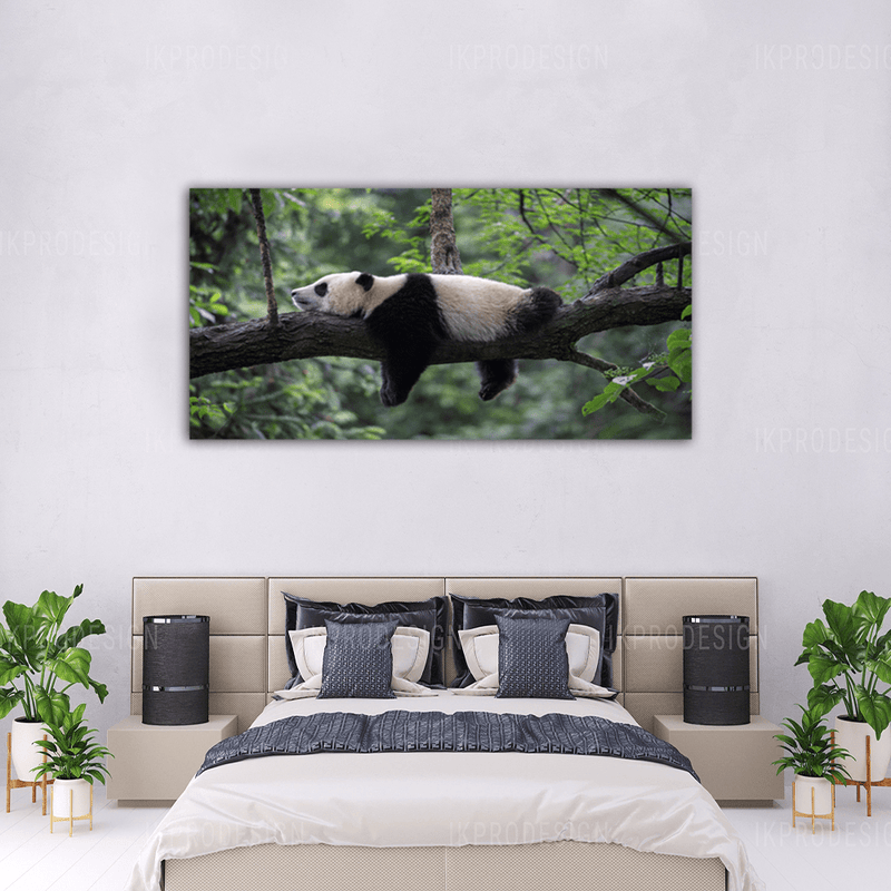 decorglance Posters, Prints, & Visual Artwork Sleeping Panda Canvas Wall Painting