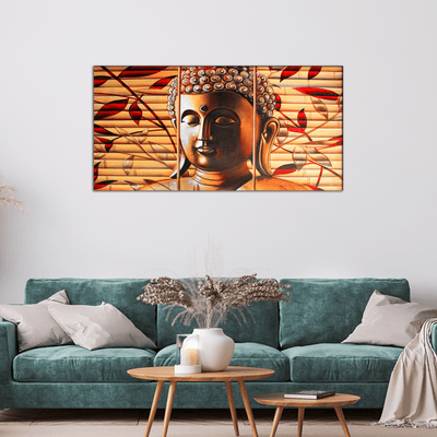 DECORGLANCE Posters, Prints, & Visual Artwork Spiritual Buddha Canvas Wall Painting