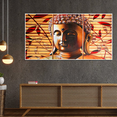 DecorGlance Posters, Prints, & Visual Artwork Spiritual Buddha Floating Frame Canvas Wall Painting