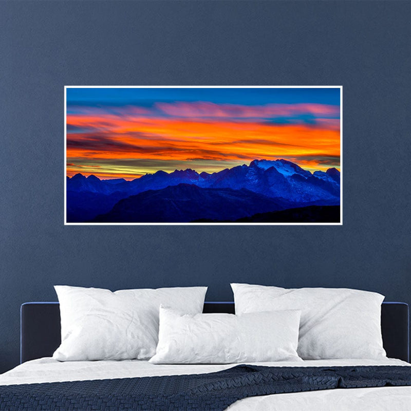 DecorGlance Posters, Prints, & Visual Artwork Sun Abstract Canvas Floating Frame Wall Painting