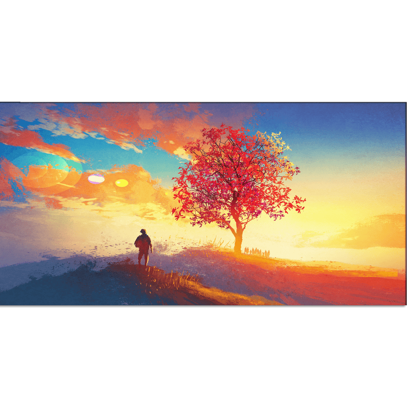 DECORGLANCE Posters, Prints, & Visual Artwork Sunrise Tree Scenery Canvas Wall Painting