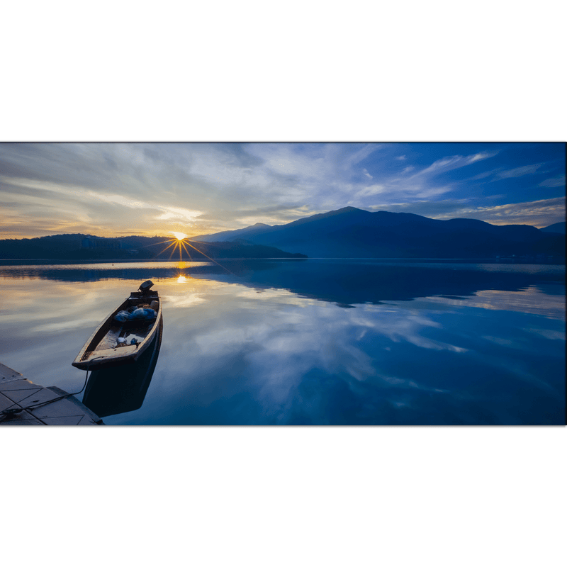 DECORGLANCE Posters, Prints, & Visual Artwork Sunset and Boat Canvas Wall Painting