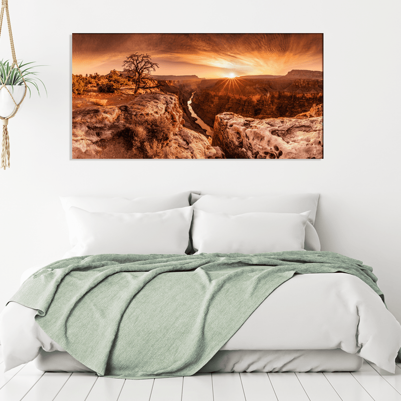 DECORGLANCE Posters, Prints, & Visual Artwork Sunset Grand Canyon Canvas Wall Painting
