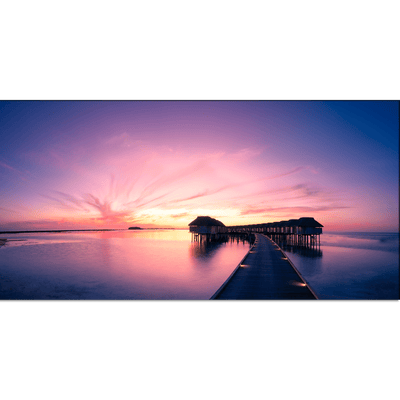 DECORGLANCE Posters, Prints, & Visual Artwork Sunset View Of Sea & Bridge Canvas Wall Painting