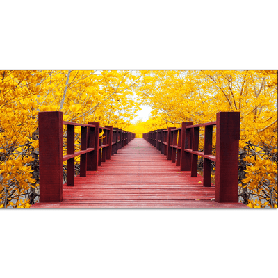 DECORGLANCE Posters, Prints, & Visual Artwork Timber Bridge Forest Canvas Wall Painting