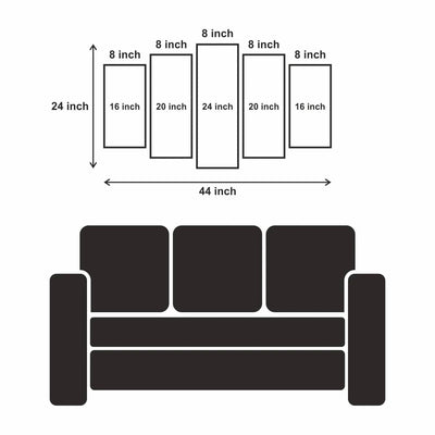 DECORGLANCE Posters, Prints, & Visual Artwork Top View Of Building Canvas Wall Painting- With 5 Frames