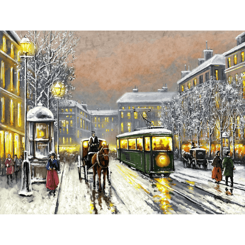 DECORGLANCE Posters, Prints, & Visual Artwork Tram In The Street Wallpaper