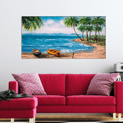 DECORGLANCE Posters, Prints, & Visual Artwork Tropica Island Art Canvas Wall Painting