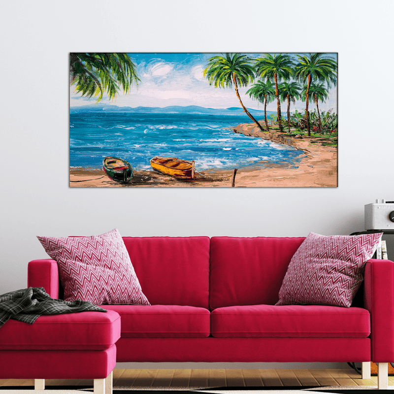 DECORGLANCE Posters, Prints, & Visual Artwork Tropica Island Art Canvas Wall Painting