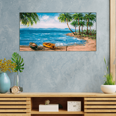 DECORGLANCE Posters, Prints, & Visual Artwork Tropica Island Art Canvas Wall Painting
