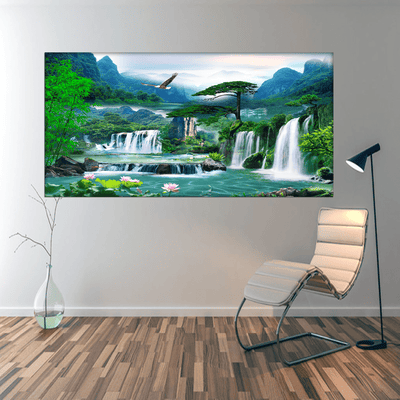 decorglance Posters, Prints, & Visual Artwork Waterfall Canvas Wall Painting