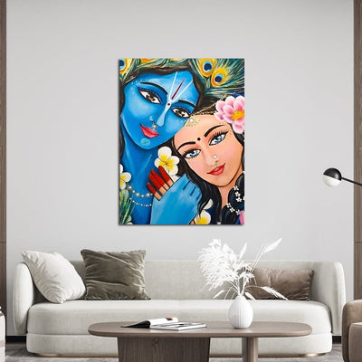 DecorGlance Radha Krishan Canvas Wall Painting