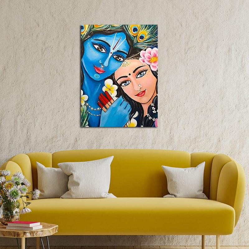 DecorGlance Radha Krishan Canvas Wall Painting