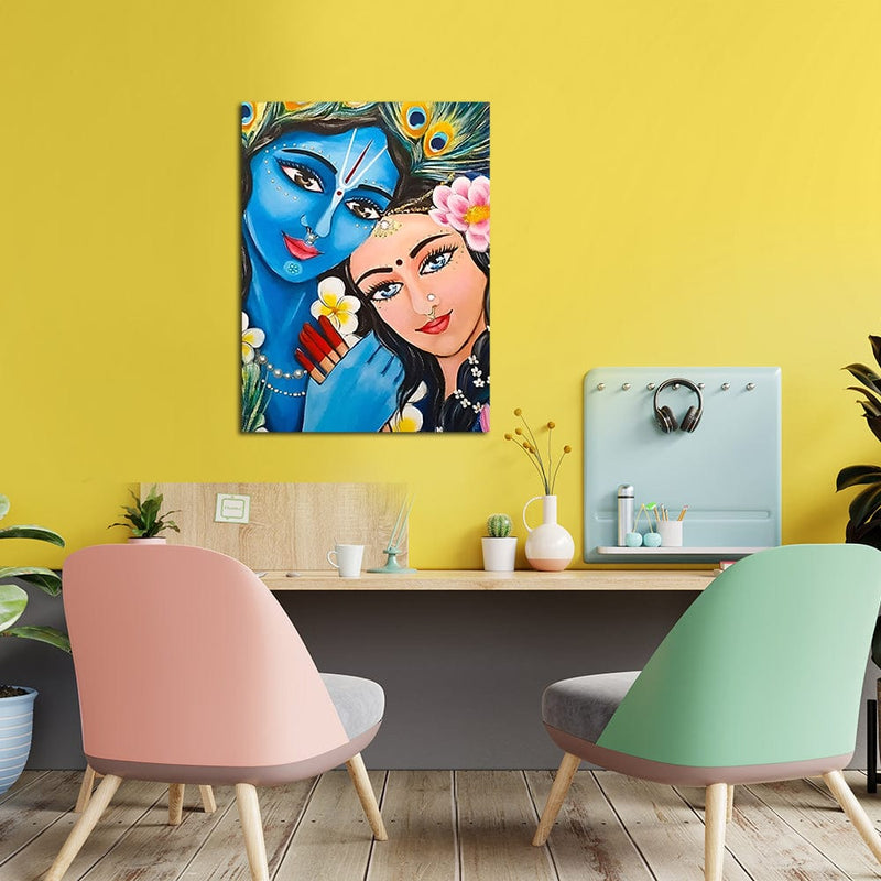 DecorGlance Radha Krishan Canvas Wall Painting