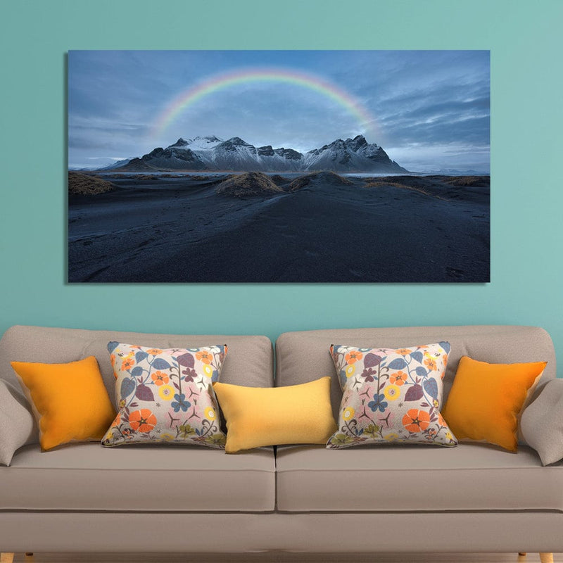 DecorGlance Rainbow Mountain Canvas Wall painting
