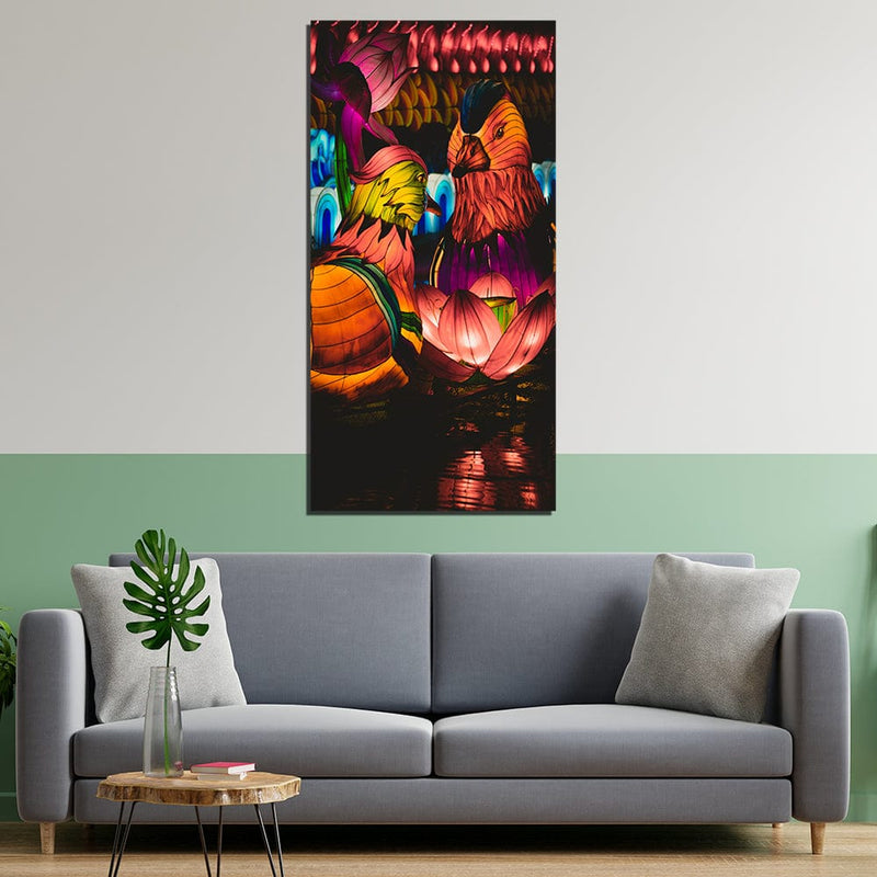 DecorGlance Rectangle painting Passerine Bird Canvas Wall Painting