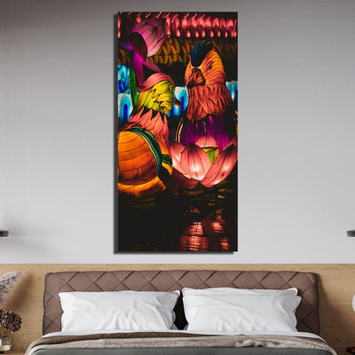 DecorGlance Rectangle painting Passerine Bird Canvas Wall Painting