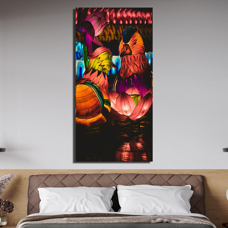 DecorGlance Rectangle painting Passerine Bird Canvas Wall Painting