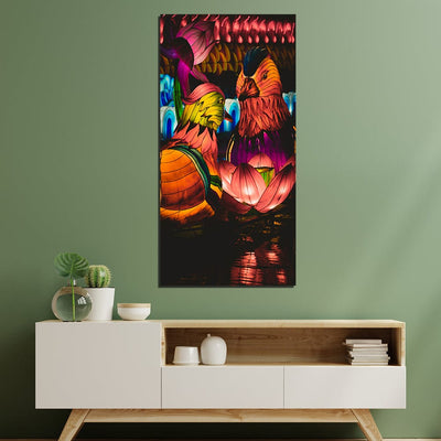 DecorGlance Rectangle painting Passerine Bird Canvas Wall Painting