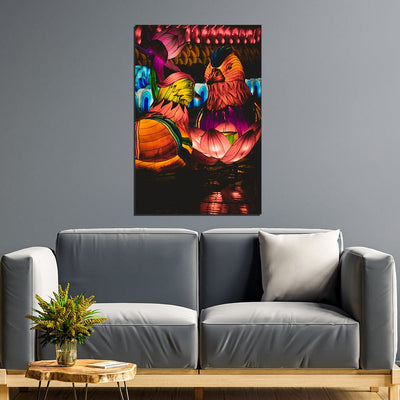 DecorGlance Rectangle painting Passerine Bird Print On Canvas Wall Painting