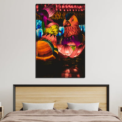 DecorGlance Rectangle painting Passerine Bird Print On Canvas Wall Painting