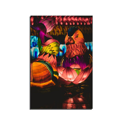 DecorGlance Rectangle painting Passerine Bird Print On Canvas Wall Painting