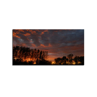 DecorGlance Red Cloudy Sky Canvas Wall Painting
