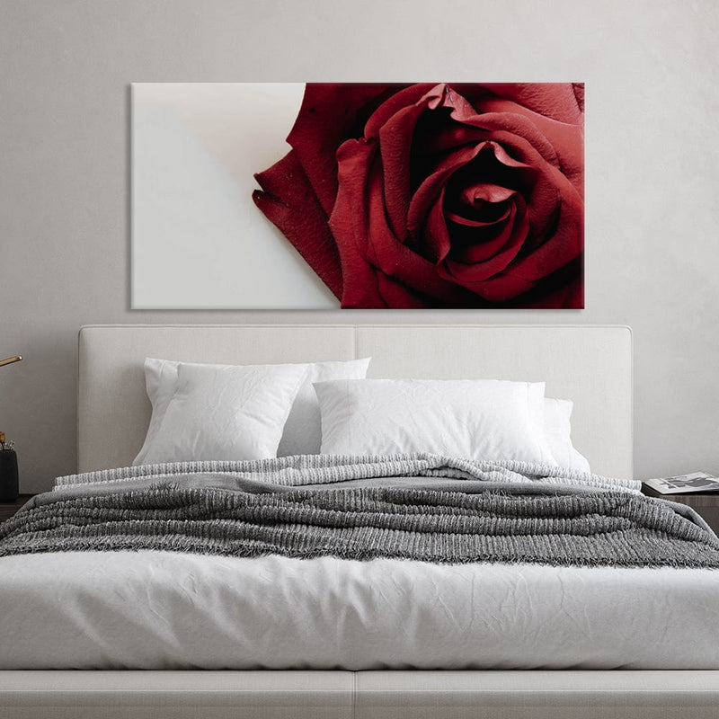DecorGlance Red Rose Canvas Wall Painting