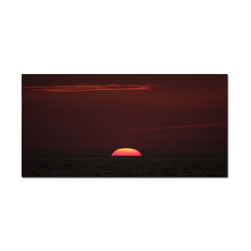 DecorGlance Red Sky Sunset View Canvas Wall Painting