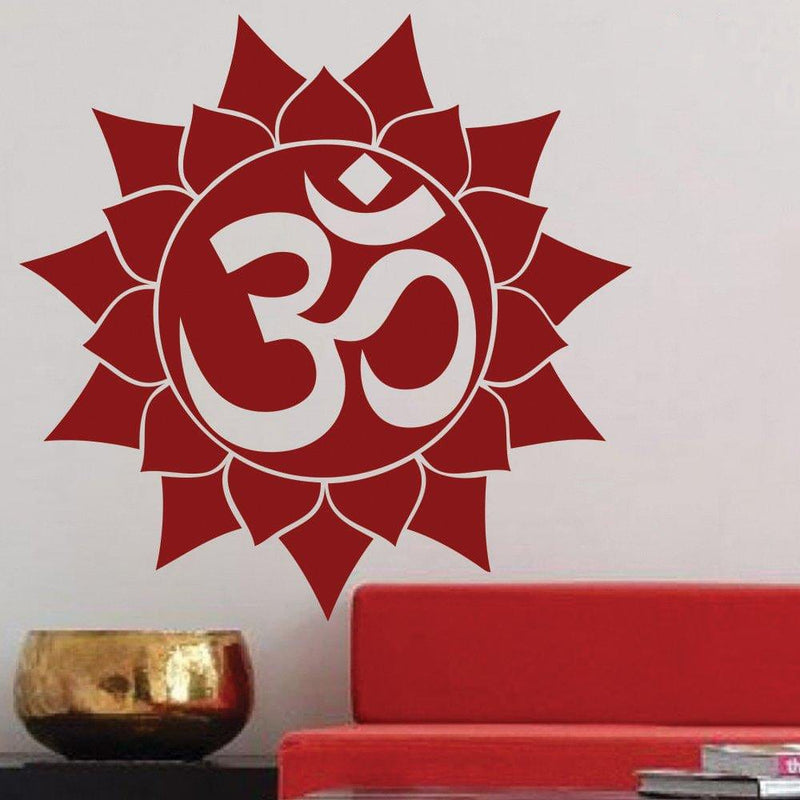 DECORGLANCE Religious sticker Religious Om Wall Sticker Vinyl Decal