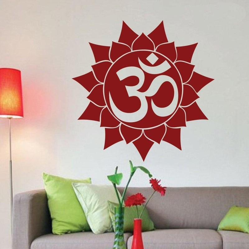 DECORGLANCE Religious sticker Religious Om Wall Sticker Vinyl Decal