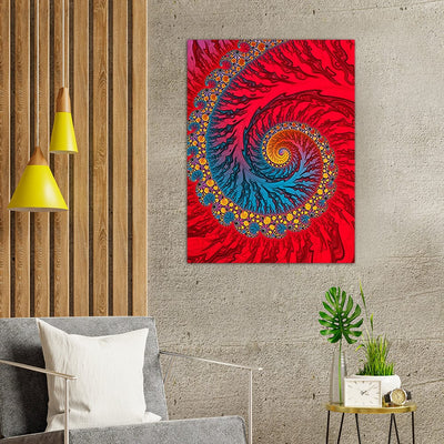 DecorGlance Round Fluid 3D Abstract Canvas Wall Painting