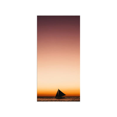 DecorGlance Rowboat During Sunset Canvas Wall Painting