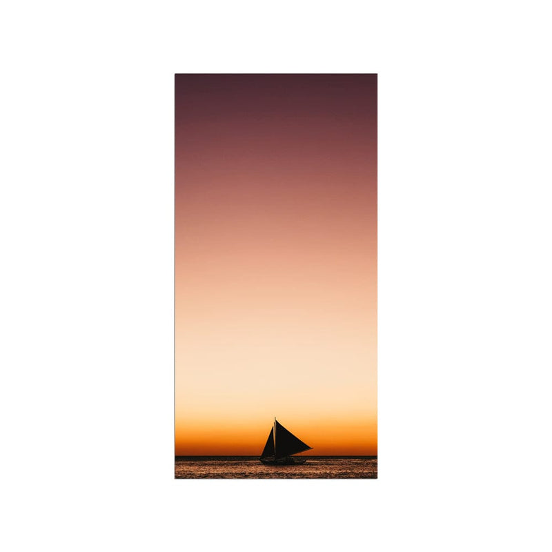 DecorGlance Rowboat During Sunset Canvas Wall Painting