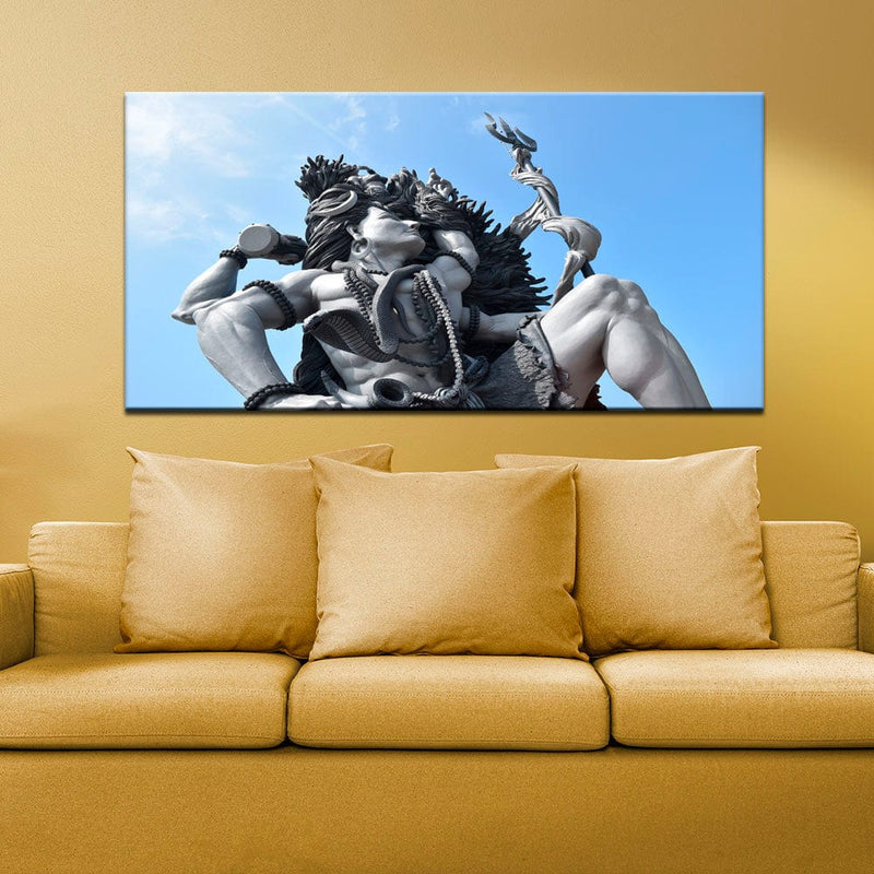 DecorGlance Shiv Vikat Rup Canvas Wall Painting