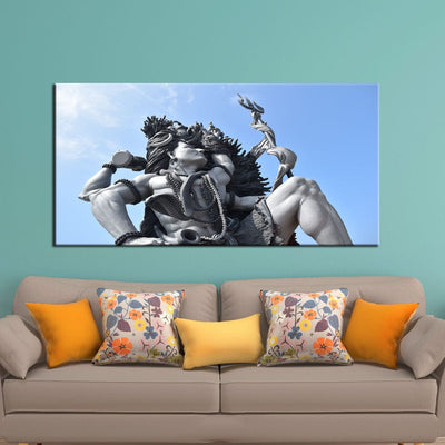 DecorGlance Shiv Vikat Rup Canvas Wall Painting