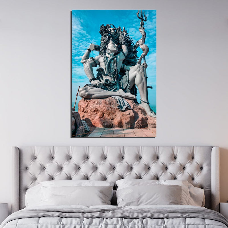 DecorGlance Shiv Vikat Rup Canvas Wall Painting