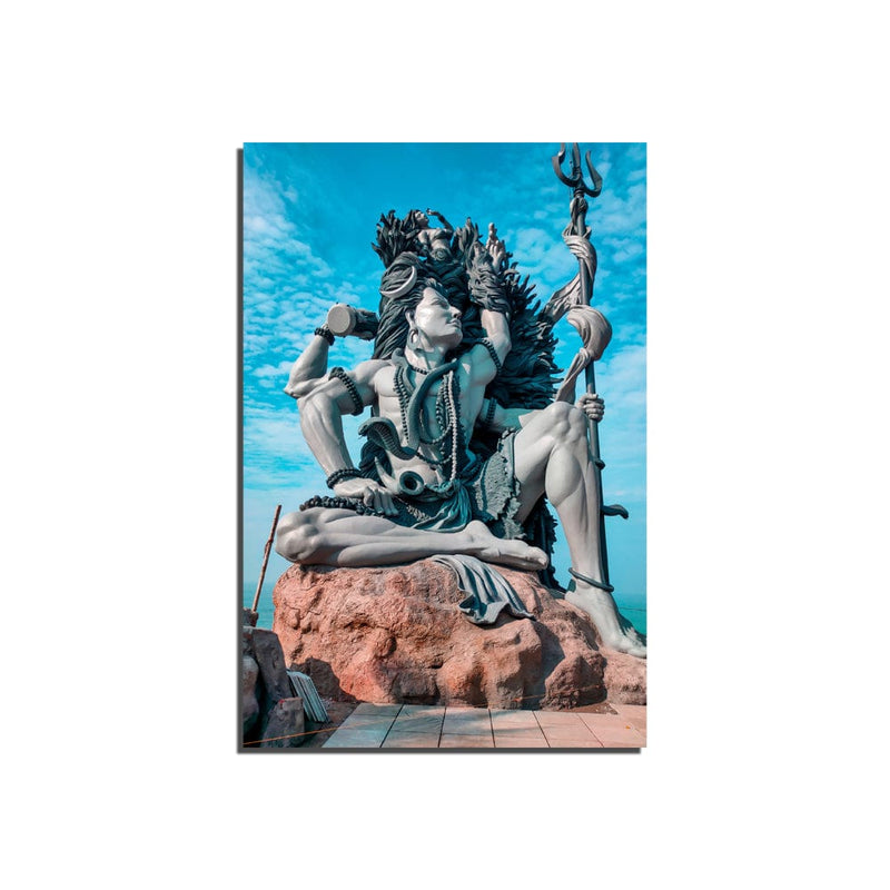DecorGlance Shiv Vikat Rup Canvas Wall Painting