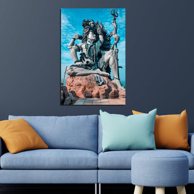 DecorGlance Shiv Vikat Rup Canvas Wall Painting