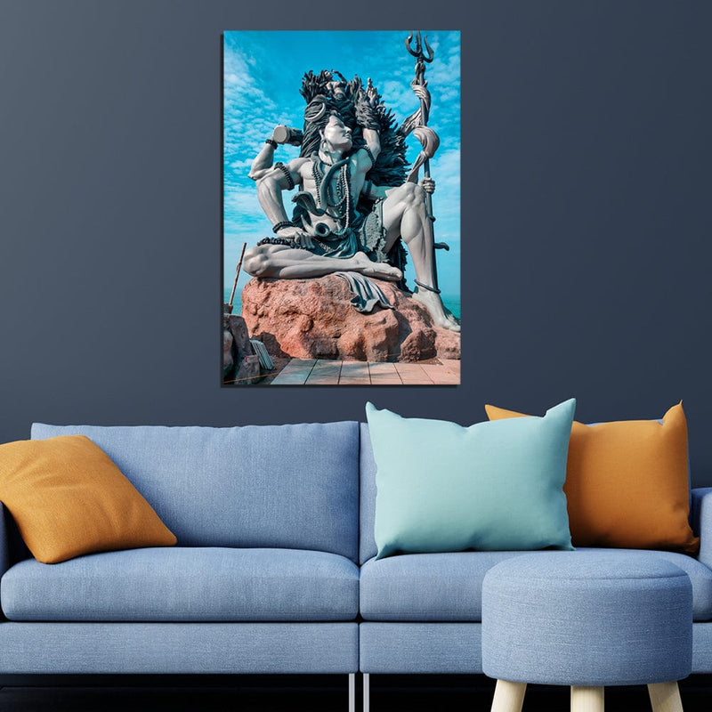 DecorGlance Shiv Vikat Rup Canvas Wall Painting