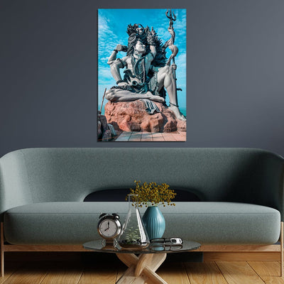 DecorGlance Shiv Vikat Rup Canvas Wall Painting