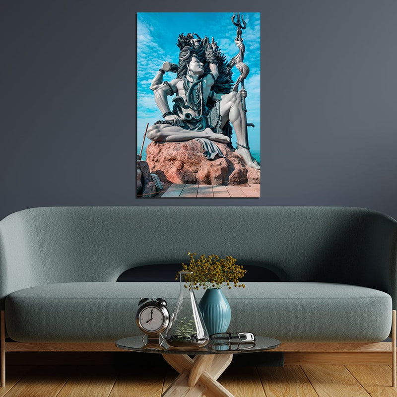 DecorGlance Shiv Vikat Rup Canvas Wall Painting