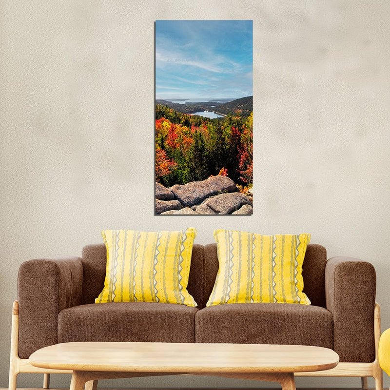 DecorGlance Shrubland View On Canvas Wall Painting