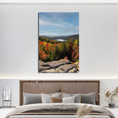 DecorGlance Shrubland View Print On Canvas Wall Painting