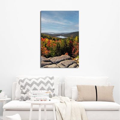 DecorGlance Shrubland View Print On Canvas Wall Painting