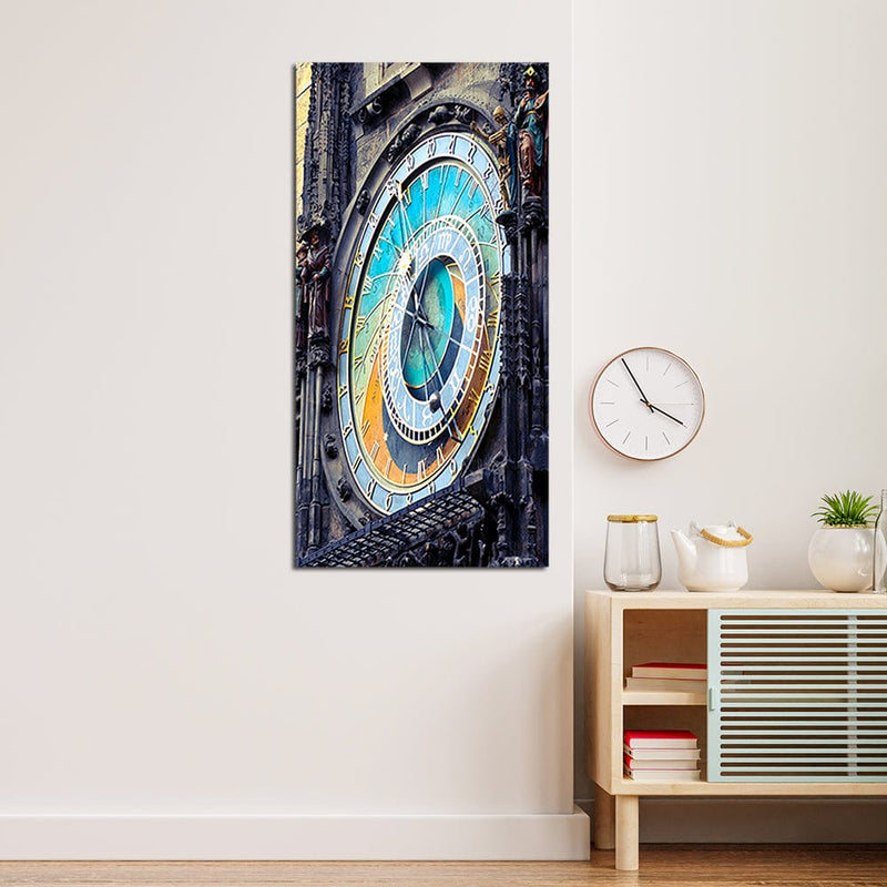 DecorGlance Side View Of Big Clock Canvas Wall Painting