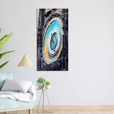 DecorGlance Side View Of Big Clock Canvas Wall Painting