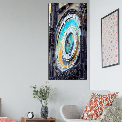 DecorGlance Side View Of Big Clock Canvas Wall Painting