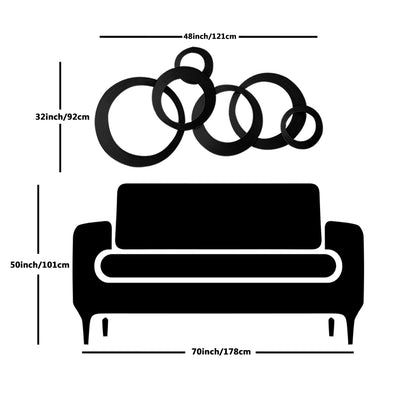 Circle's Decorative Design Large Metal Wall Art