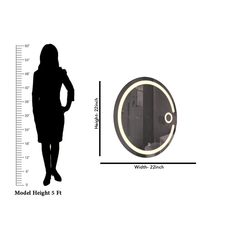 Illuminating Lunar LED Bathroom Mirror